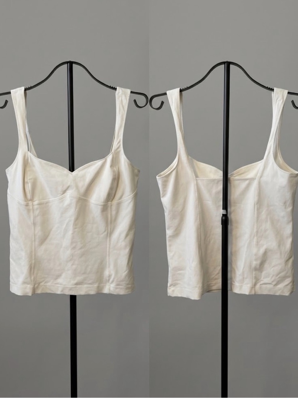 Free People Cream Bustier Tank Top